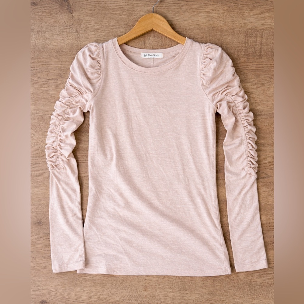 Free People We The Free Ruched Sleeve Long Sleeve Top Small